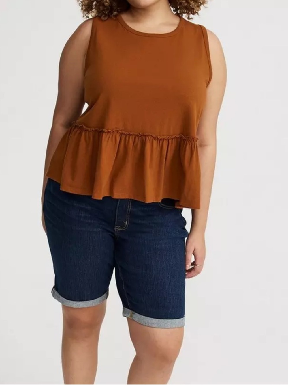 Torrid Cotton Crew Babydoll Top